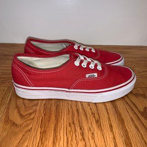 Red Authentic Vans 6W 4.5Y